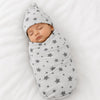 DTR Creation Baby Swaddle Wrap with Cap | 100% Cotton Newborn Receiving Blanket | Soft Breathable Baby Wrapper for Boys & Girls
