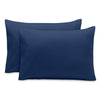 Bare Home Microfiber Pillow Cases - Toddler Size Set Of 2 Cooling Pillowcases Double Brushed Dark Blue Pack Easy Care (Toddler P