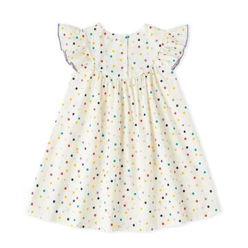 Simplee Kids Toddler Girl Dresses Ruffled Sleeves Summer Sundress Dress Bohemian Dress Red 12M-6T