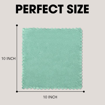 Mixcool 20 Pack 10X10 Inches Microfiber Coral Fleece Baby Washcloths,Extra Absorbent,Soft Wash Clothes,Bath Face Towel For Newbo