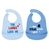 Hudson Baby Unisex Baby Silicone Bibs, Mr Steal Your Girl, One Size