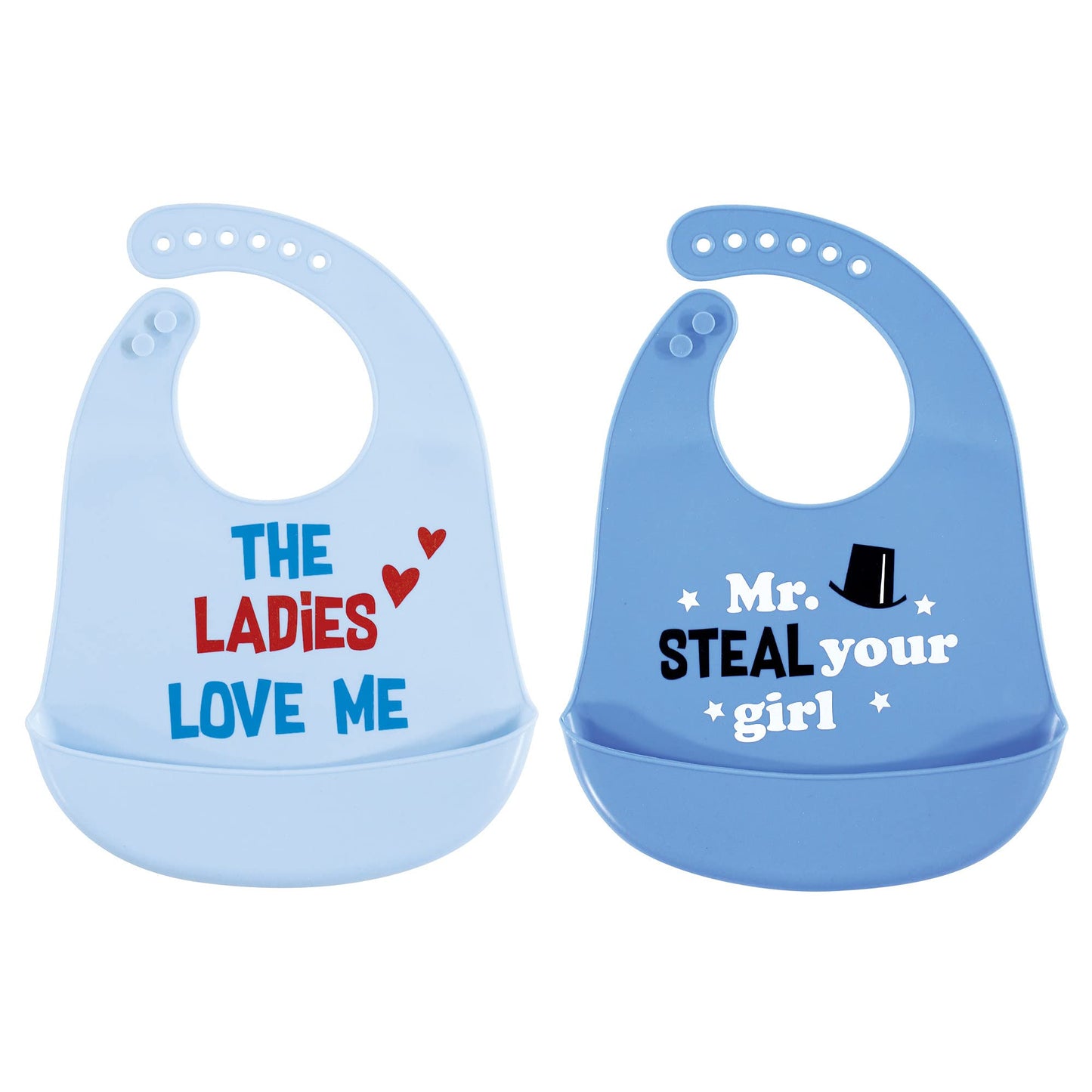 Hudson Baby Unisex Baby Silicone Bibs, Mr Steal Your Girl, One Size