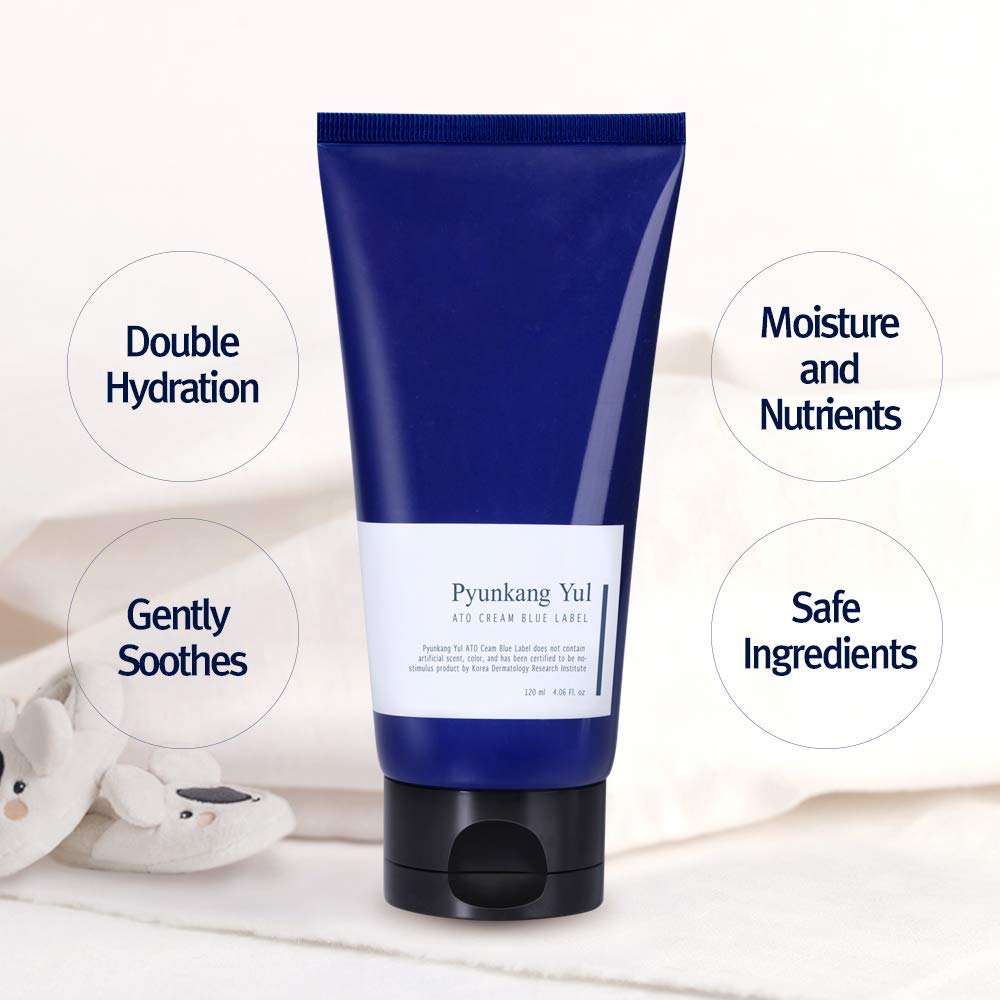 Pyunkang Yul Ato Cream Blue Label - Long Lasting Strong Moisture And Nutrients Hyaluronic Acids, Natural Safe Ingredients Cerami