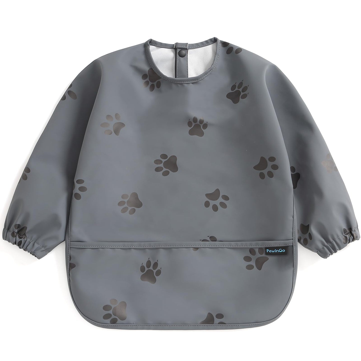 PewinGo Baby Bib with Long Sleeves Bib & BLW, Machine Washable & Soft and Skin-Friendly Material, Coverall Bibs for Baby Feeding