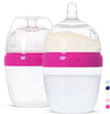 Inttero 6Oz Formula Dispenser Anti-Colic Baby Bottles - 2 Pack/Slow Flow (Modern Pink) - Everyday Baby Essential - Formula Bottl