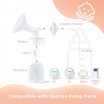 Breast Pump Parts Compatible With Spectra Replacement Pump Parts, Spectra Pump Parts, Spectra Breast Pump, Spectra Bottles, Spec
