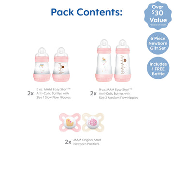 Newborn Essentials 'Feed & Soothe' Set (6-Piece), Girl, Light Orange