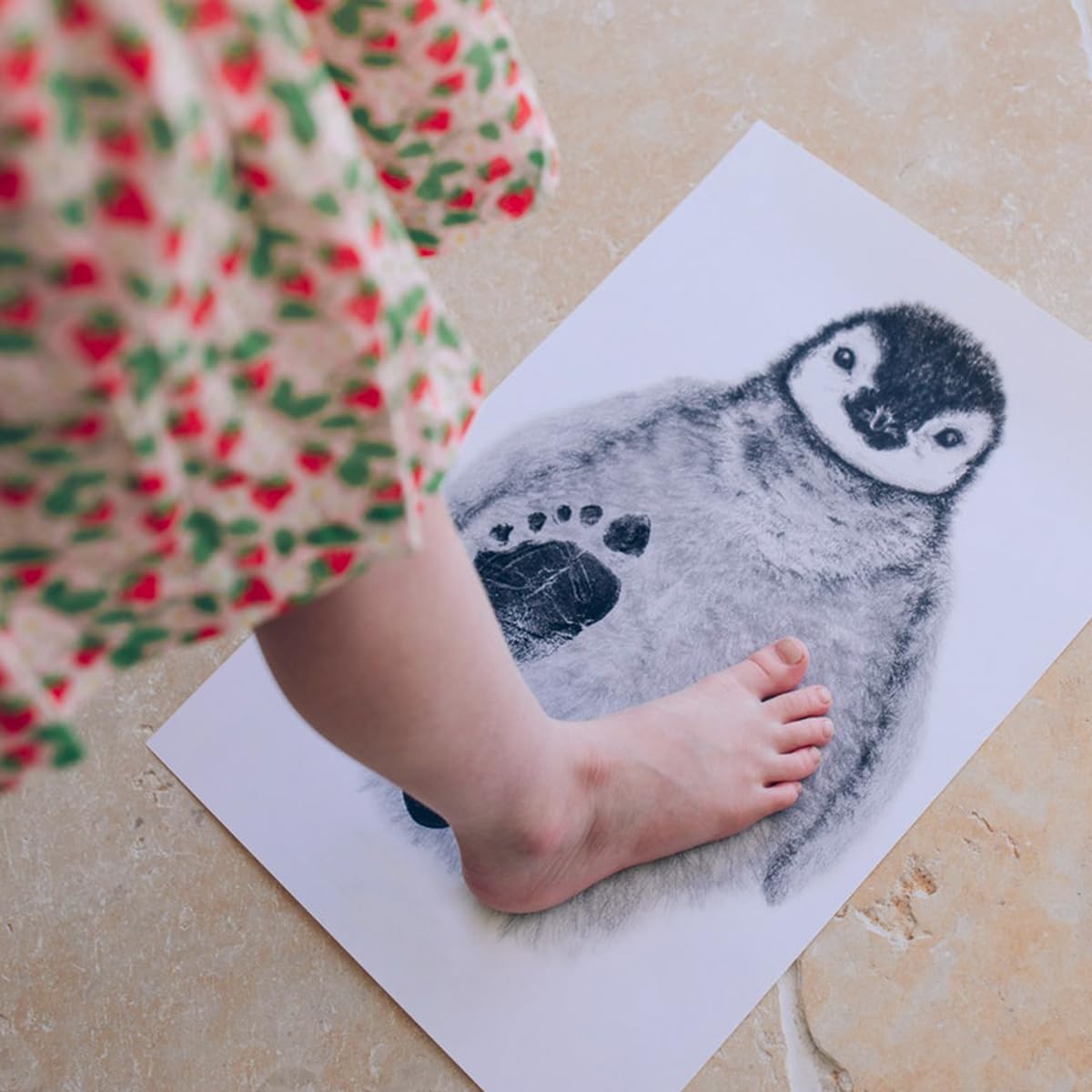 Qicai Xiaolu Newborn Footprint Kit Maker, Perfect For Creating Keepsakes, Memories, And Gifts. Suitable For Baby Boys, Girls, Ne