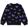 Biniduckling Baby Crew Neck Sweatshirt Girls 18 Months Butterfly Black