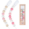 Pacifier Clips For Baby Boys Girls (Pink)