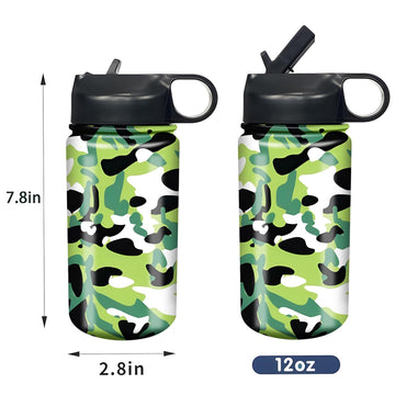 Rickyh Style Kids Water Bottle With Straw Lid Insulated Stainless Steel Reusable Tumbler Gifts For School, Toddlers, Girls, Boys