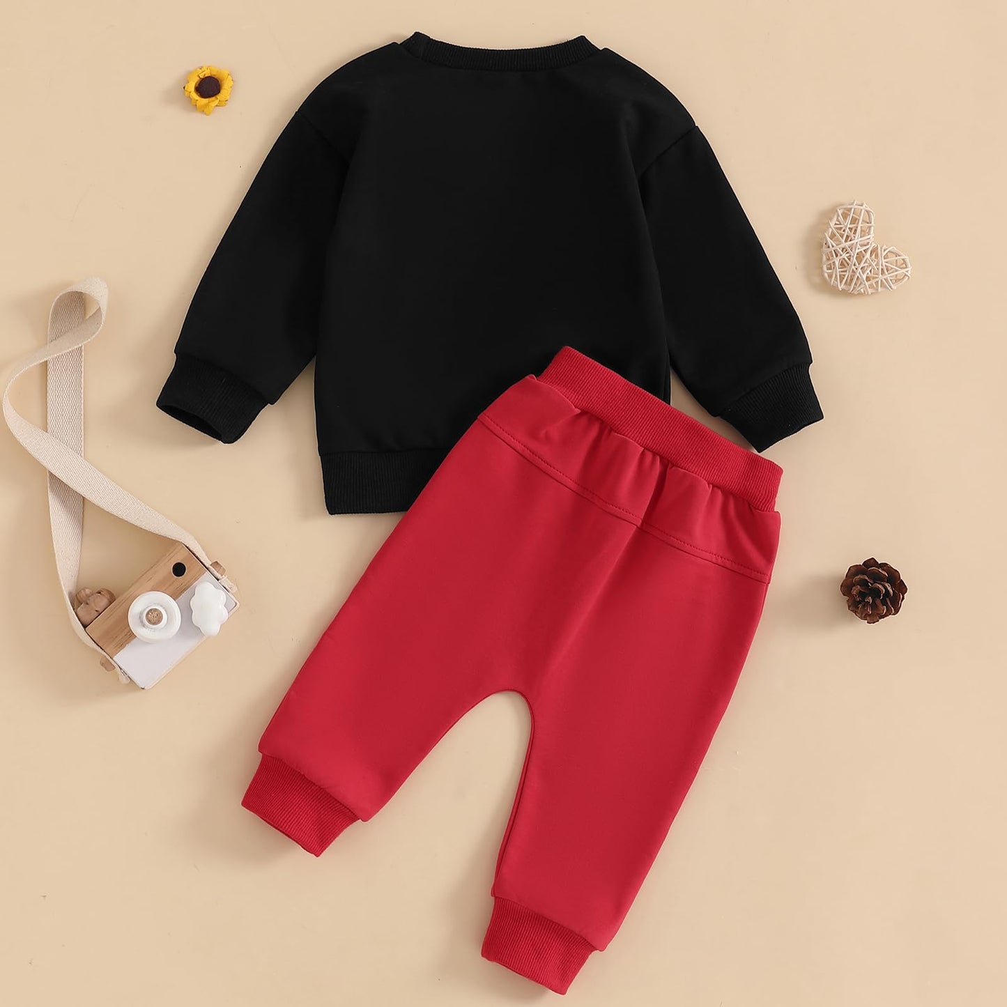 Ursobutegl Toddler Baby Boy Valentine'S Day Outfit Lover Boy Embroidery Letter Sweatshirt Pullover Tops Jogger Pants Clothes (Bl