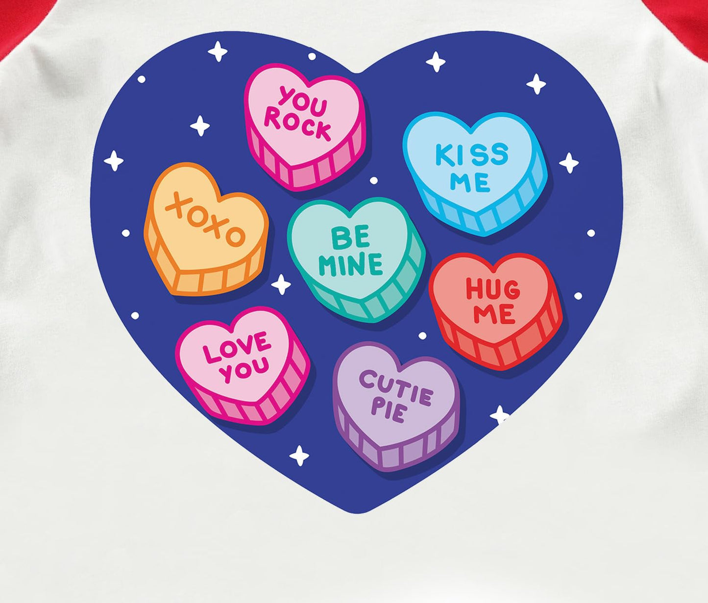 Tkria Valentine Day Shirt For Youth Large Graphic Long Sleeve Red Raglan T-Shirts Fall Shirt Heart Candy Big Sister 10 Years