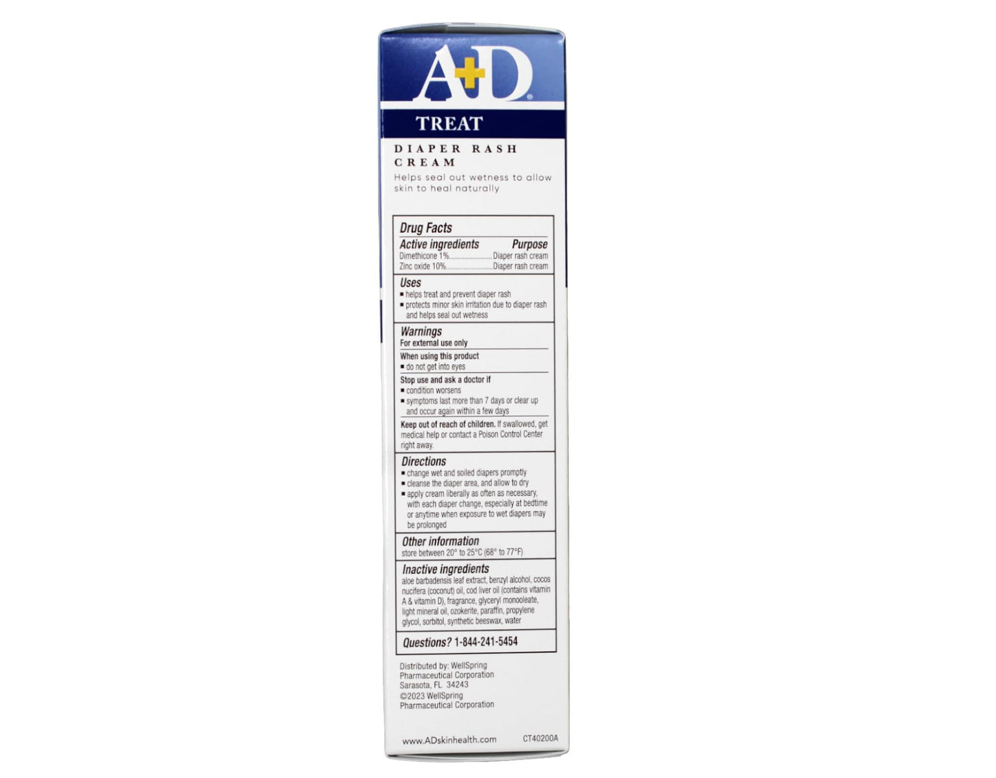 A+D Zinc Oxide Diaper Rash Treatment Cream, Dimenthicone 1%, Zinc Oxide 10%, Easy Spreading Baby Skin Care, 4 Ounce Tube (Pack O