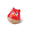 Hape: Owl Musical Wobbler - Red - Wooden Music Animal Toy, Tinkling Sound, Roly-Poly, Shake & Push, Sensory, Tummy Time, Baby &