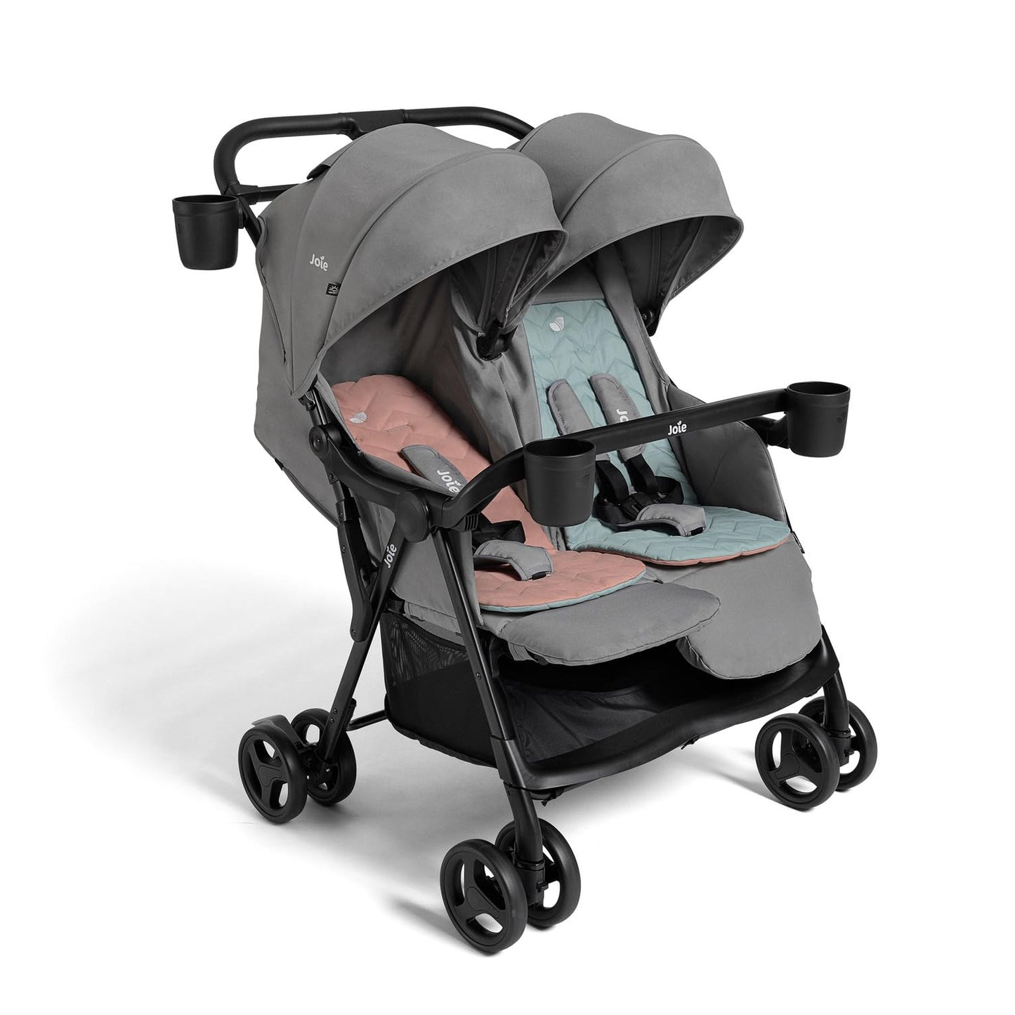 Joie Rosemary Side-By-Side Double Stroller - Lightweight, Compact, And Comfortable Side-By-Side Stroller For Twins Or Siblings