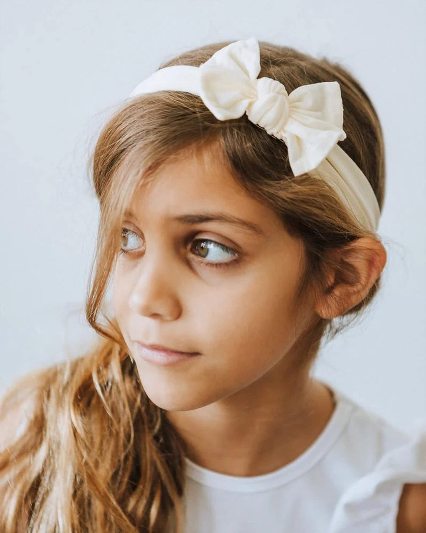 Jollybows 3Pcs Baby Nylon Headbands Hairbands Hair Bow Elastics For Baby Girls Newborn Infant Toddlers Kids (1-Black+White+Pink,