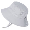 Jan & Jul Grow-With-Me Baby Infant Bucket Hat, 50+ Upf (S: 0-6 Months, Grey)
