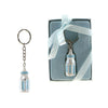 Lunaura Baby Keepsake - Set Of 12 'Boy' Baby Bottle With Crystals Key Chain Favors - Blue