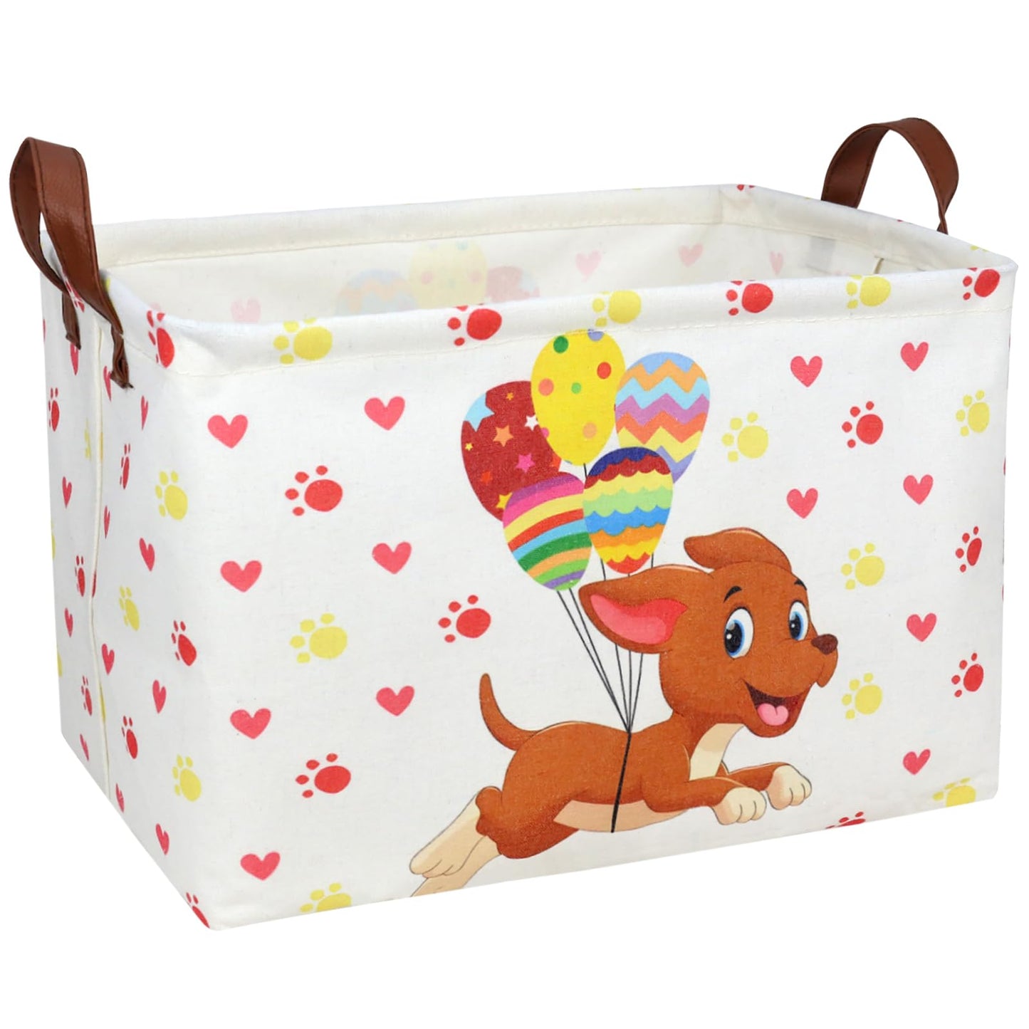ASKETAM Large Easter Basket for Empty Kid Rectangular Cute Easter Gift Storage Basket Bunny Eggs D?or (Dog)