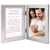 Poetry Gifts Will You Be My Godparents From Baby Girl Godchild, Add 4X6 Photo To Double Frame