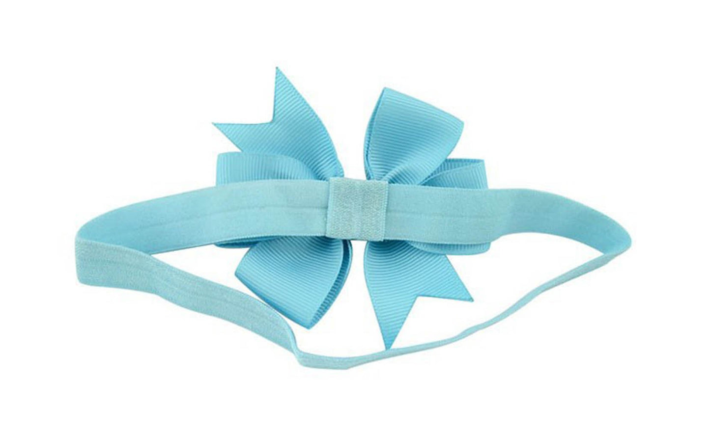 2Pc/Set Baby Girls Grosgrain Ribbon Hairband Set Ribbon Bows Hair Tie Headband Jb10 (17-White)
