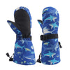 Winter Kids Waterproof Gloves For Boys Girls Snow Ski Toddler Baby Mittens Outdoor For Infant Teens 1-5T (Shark, M(2-4T))