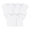 Gerber Baby Toddler 5-Pack Solid Short Sleeve T-Shirts Jersey 160 Gsm, White, 4T