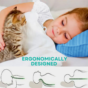 Kinder Fluff Children Pillows (2Pk) - The Only Pillow For Kids 300T Soft Cotton & Down Alternative Fill - Hypoallergenic, Machin