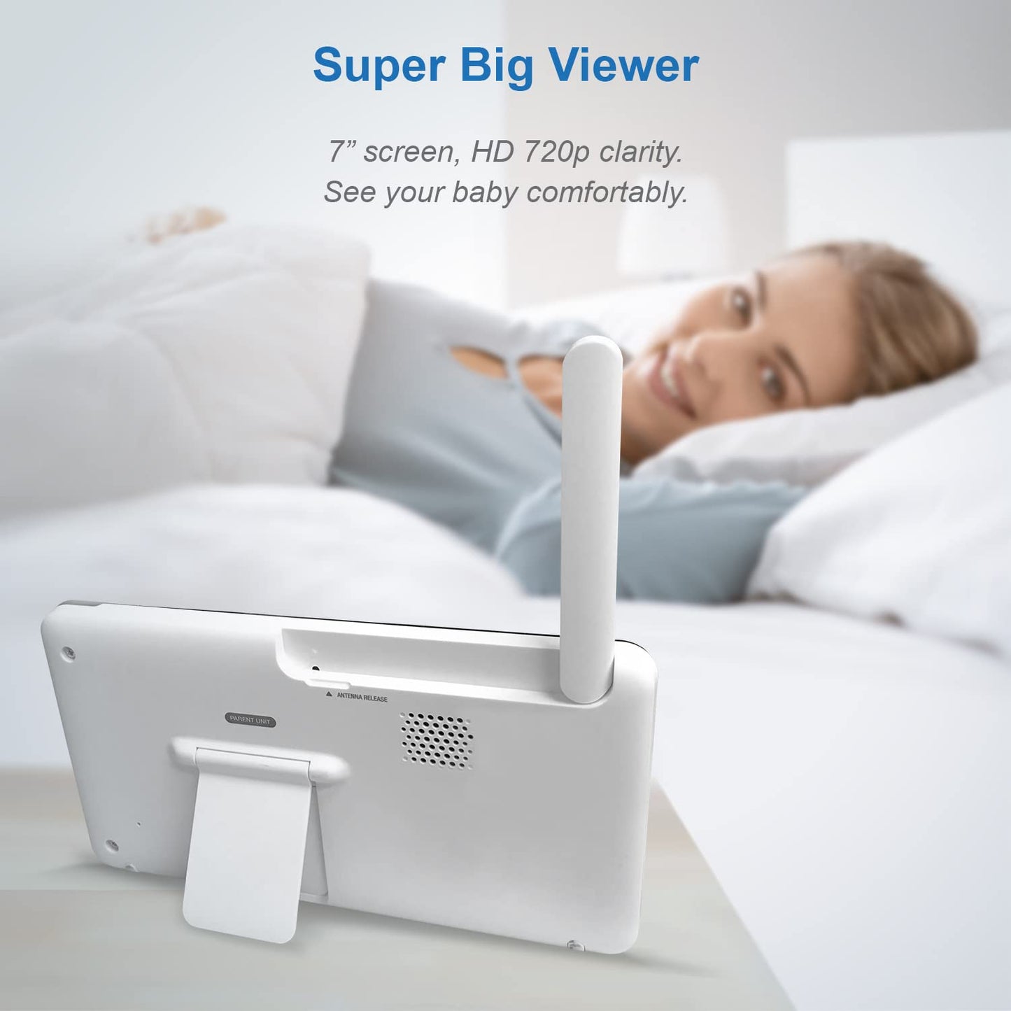 Vtech Rm7764Hd 1080P Wifi Remote Access Baby Monitor, 360 Pan&Tilt, 7    720P Hd Display, Hd Night Vision, Soothing Sounds, 2-Wa