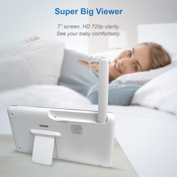 Vtech Rm7764Hd 1080P Wifi Remote Access Baby Monitor, 360 Pan&Tilt, 7    720P Hd Display, Hd Night Vision, Soothing Sounds, 2-Wa