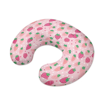 Tongluoye Strawberry Nursing Pillow Cover For Baby Girl Boy Stretchy Removable Covers For Breastfeeding Pillows Safe And Snug Br