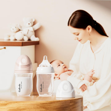 Gulicola Natural Pp Baby Breastfeeding Bottles Newborn Set 4 Pack, Extra Slow Flow Nipples, 0 Months +, 5 Oz - Pink