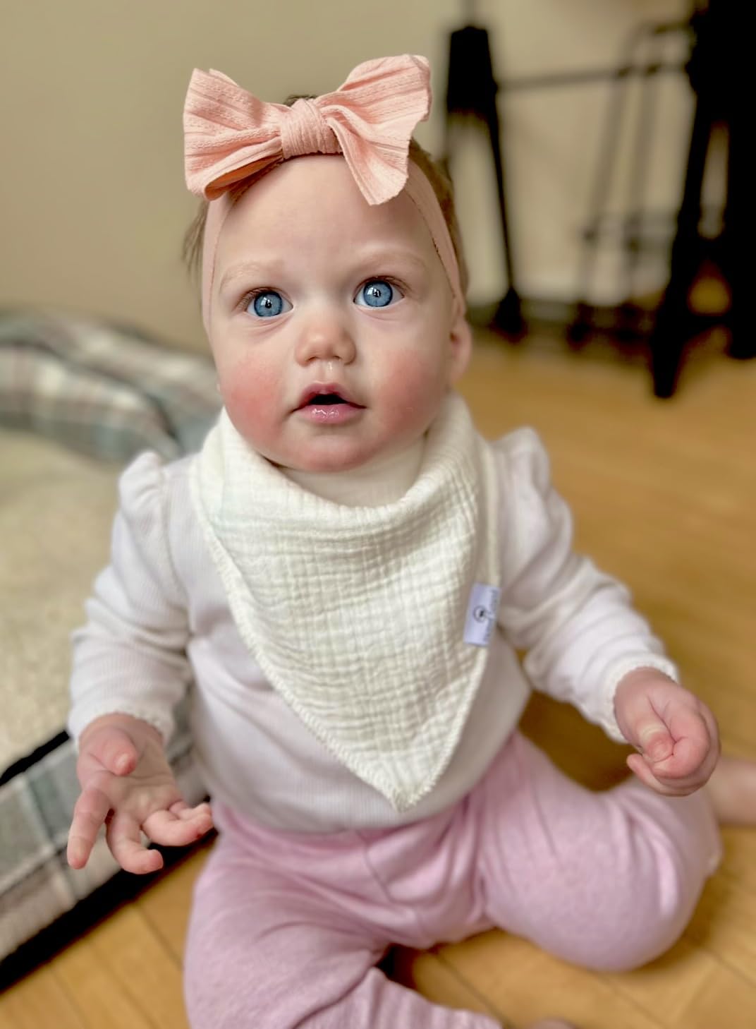 Diapersquad'S 10-Pack Baby Bibs For Drooling And Teething, Bibs For Boys, Baby Girl - Solid Cotton Baby Drool Bibs (Muted - 100%