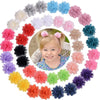 40PCS 2 Chiffon Flower Hair Clips Baby Girls Fully Lined Non Slip Hairpins Hair Accessories for Girls Newborns Infants Toddlers