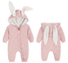 Agqt Baby Girls Bunny Costume First Easter Halloween Animal Clothes One Piece Romper Bunny Ear Bodysuits Hoodie Outfit Pink Size