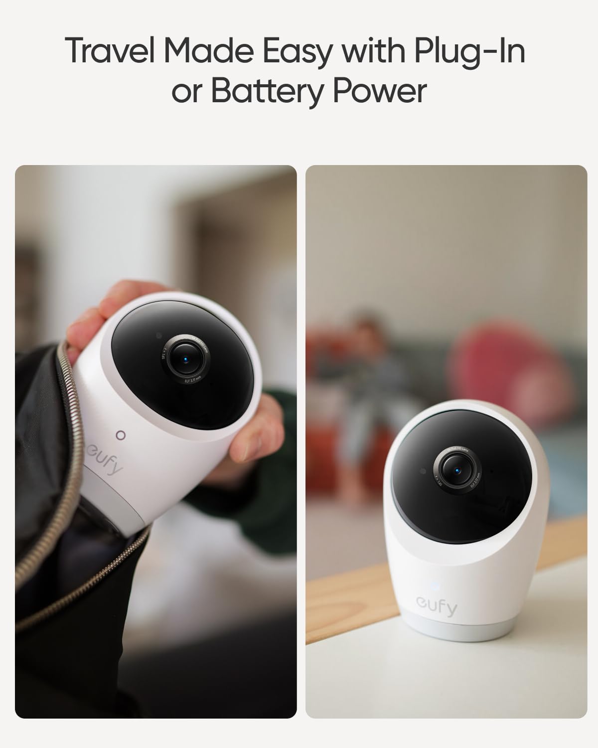Eufy Baby Monitor E21 Add-On Camera, 4K Uhd Resolution, 330? Pan And 60? Tilt, 8? Zoom, Night Vision, 5000Mah Built-In Battery,