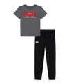 Under Armour Tech Ss Jogger Set, Castlerock/Red, 18M