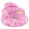 Inflatable Baby Seat, Hearts Printed Inflatable Baby Chair with Built in Air Pump, Blow Up Babies Floor Seats for Sitting Up (Pi