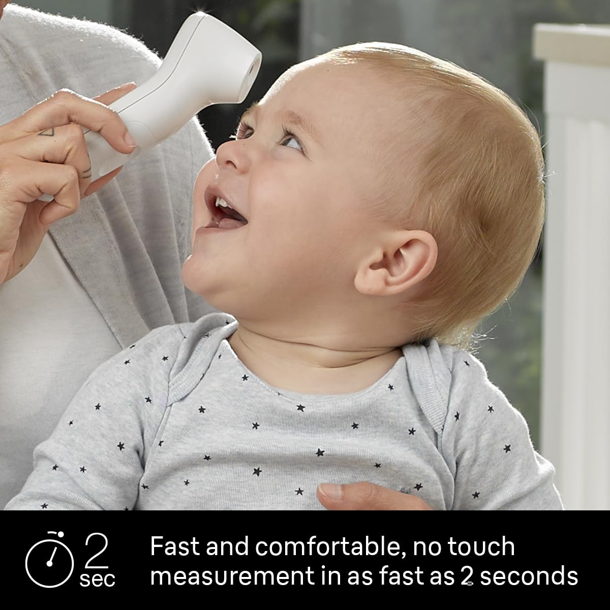 Braun No Touch 3-In-1 Thermometer, Measures Forehead, Liquid And Food Temps, Professional Accuracy And Color Coded Fever Guidanc