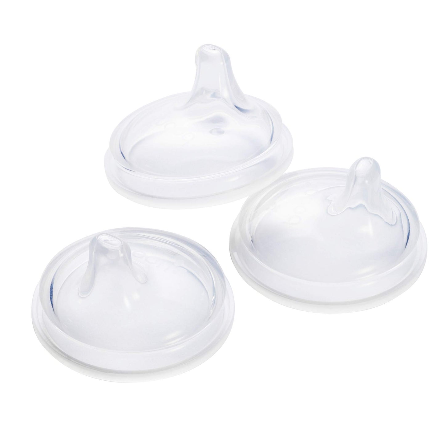 Boon Nursh Silicone Sippy Cup Lid, 6 Months And Up (Pack Of 3), 1L