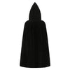 Knelor Kids Hooded Velvet Cloak Robe Halloween Cosutme Cape Fancy Cosplay Costumes 3 To 16 Years (L/Age 8-16, Black)