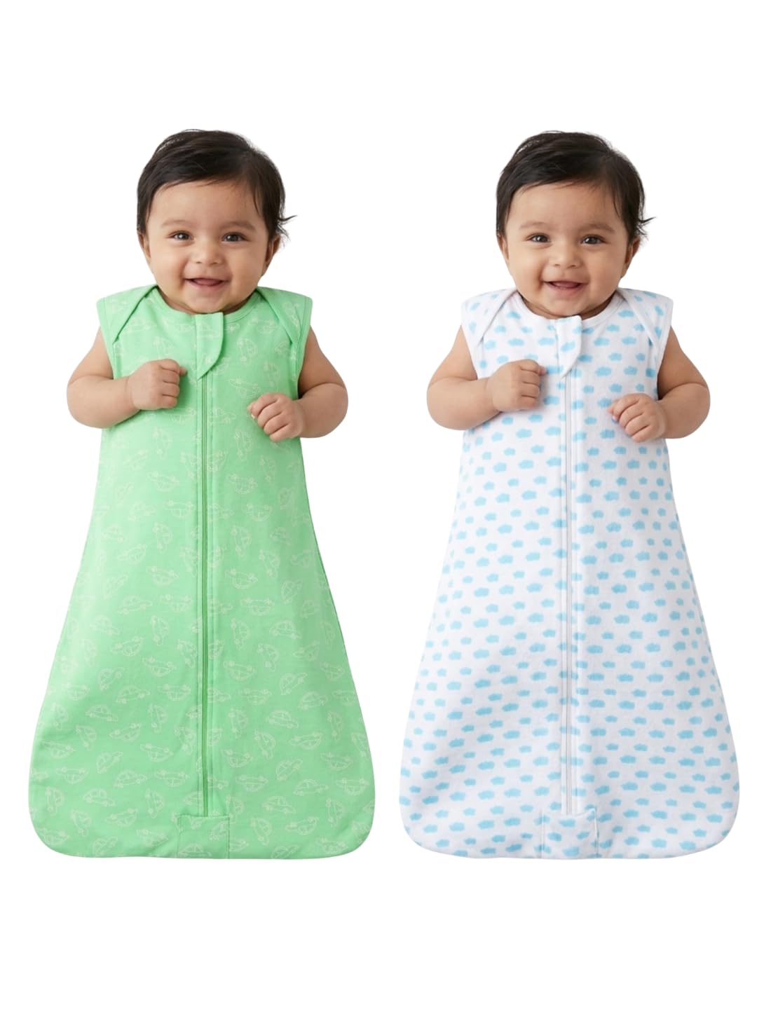 The Mom Store Cotton Baby Sleeping Bag | Sleep Sack 012 Months | Wearable Blanket For Newborn Baby | Two Way Zip For Easy Diape