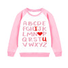 Aqylxlhh Kids Valentines Day Sweatshirt Toddler Girl 6T Abc I Love U Heart Graphic Shirt Little Boys Long Sleeve Outfit Tops Pin