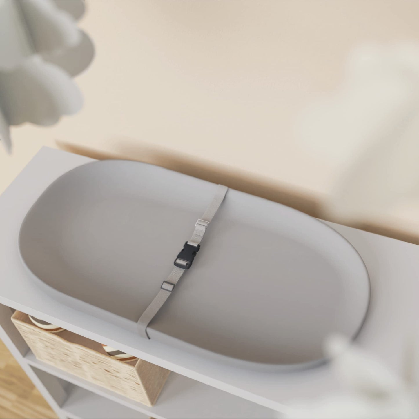 Jool Baby Waterproof Baby Changing Pad - Easy to Clean, Lightweight & Portable - Large Foam Cushion for Comfort (Gray)