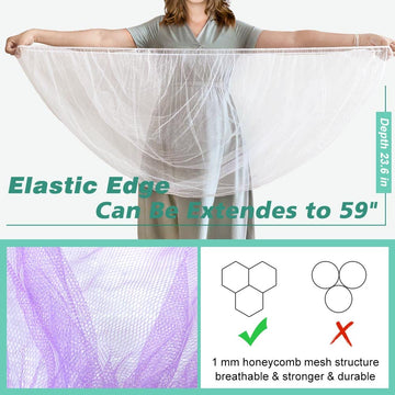 Mosquito Net For Stroller (2 Pack) - Durable Baby Stroller Mosquito Net - Perfect Bug Net For Strollers, Bassinets, Cradles, Pla