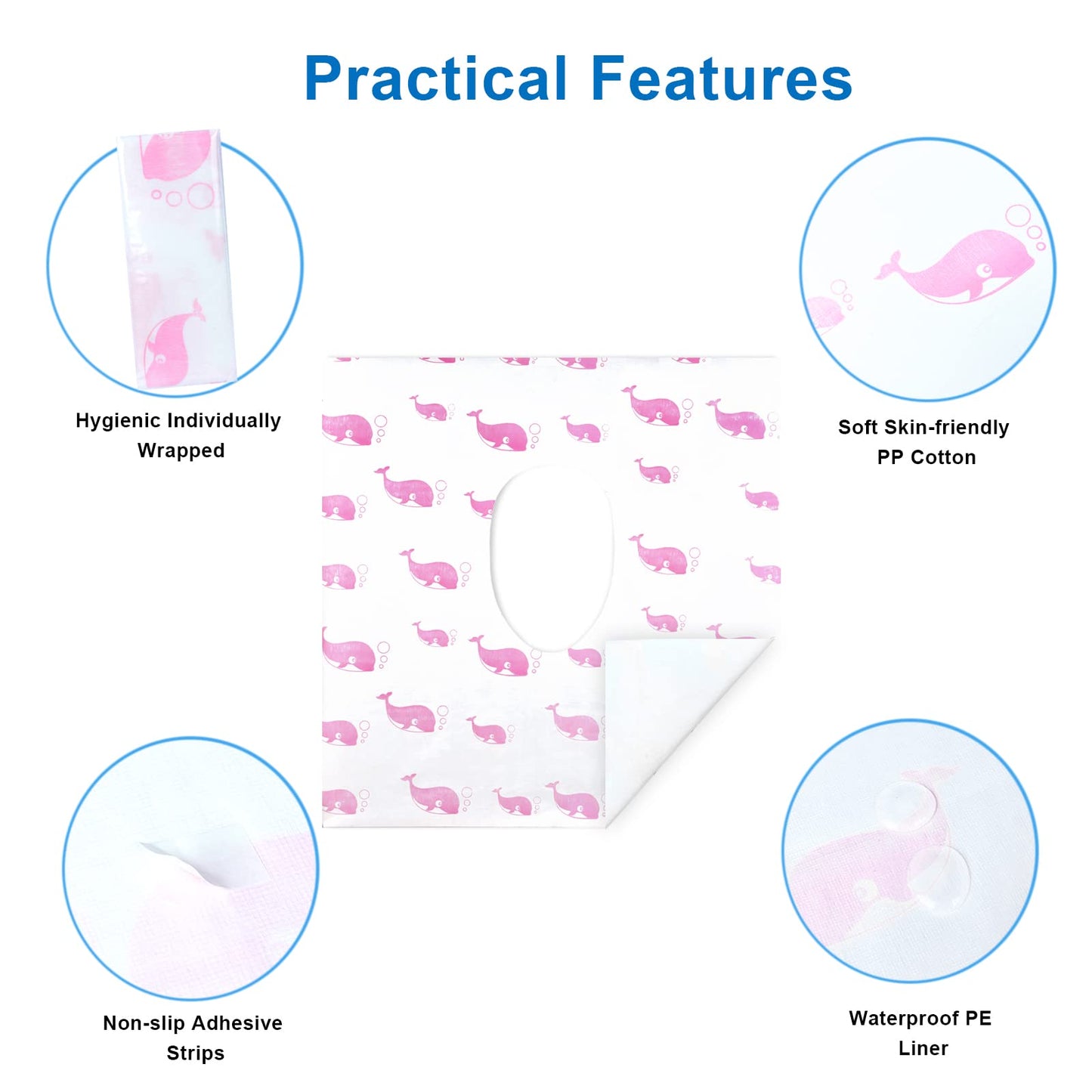 21 Pack Toilet Seat Covers Disposable, Extra Large Disposable Toilet Seat Covers For Adults, Individually Wrapped Potty Training