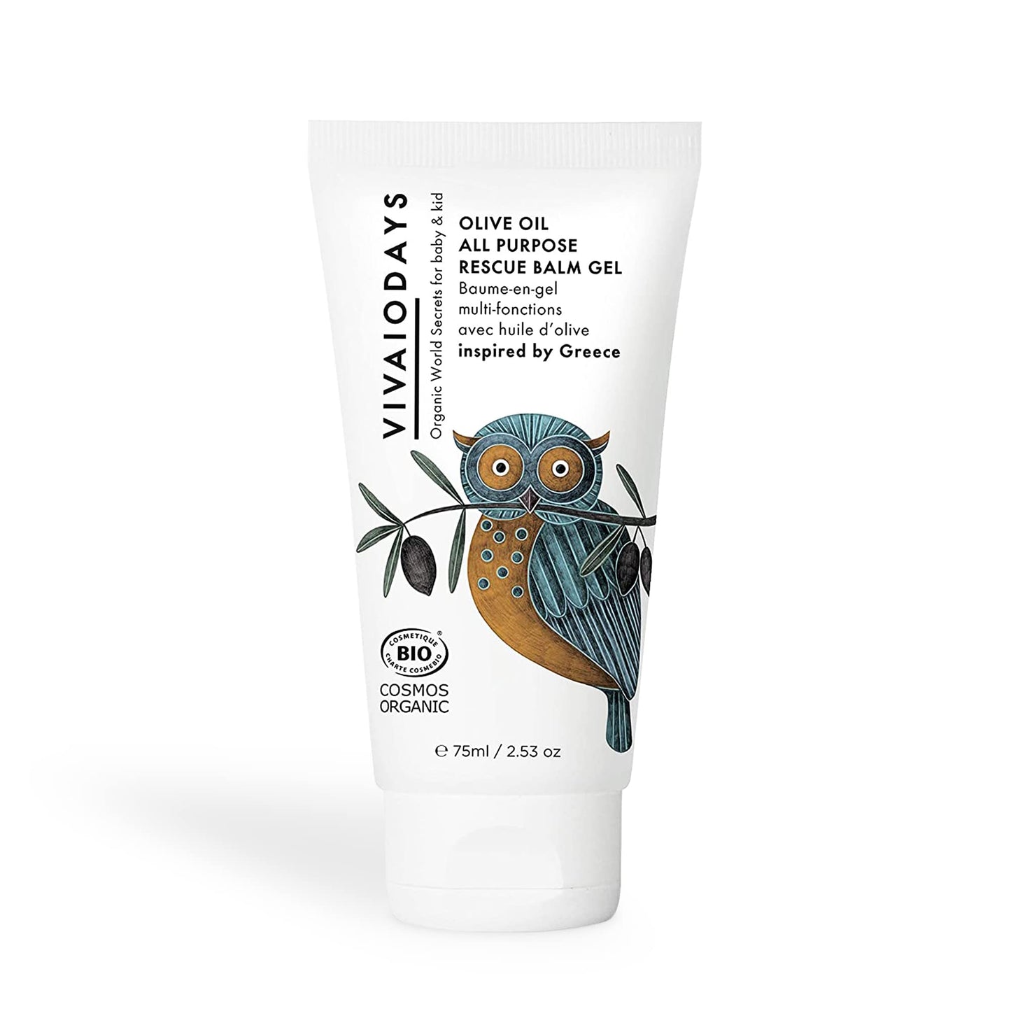 VIVAIODAYS - Olive Oil Rescue Balm Gel to Soothe Skin, Prevent Diaper Rash & Relieve Eczema, Gel Moisturizer for Face, 100% Natu