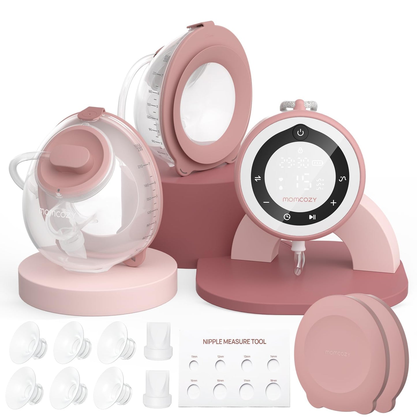 Momcozy Breast Pump V1 Pro Hospital-Grade, Hands-Free & Portable Wearable Pump, Upgraded Electric Pump with 3 Fine-Tuned Rhythms