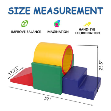 Tolead Tunnel/Ramps Foam Climber, Climb & Crawl Foam Activity Play Set For Toddlers And Kids, Safe Indoor Crawling Gym Equipment